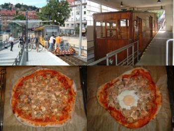 Zahnradbahn, Seilbahn e pizzas